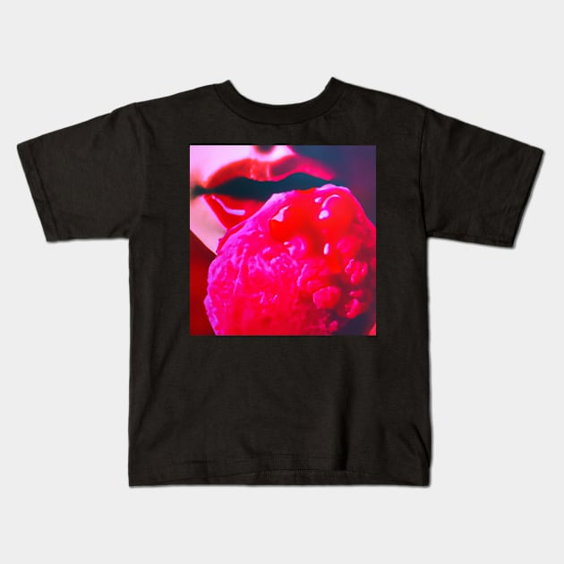 Raspberry slip Kids T-Shirt by tearbytea